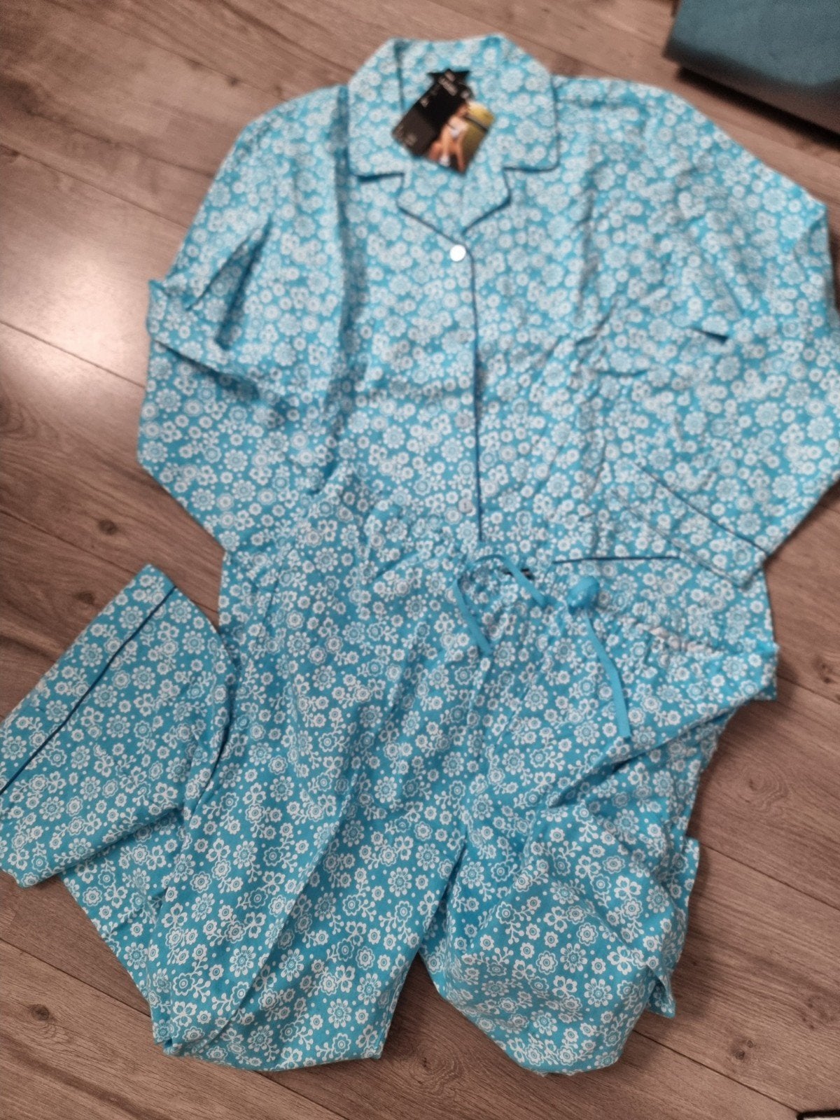 Blauwe warme dames pyjama Hema, maat XL, Nieuw (AZ2), Kleding | Dames, Ophalen of Verzenden, Nieuw, Maat 46/48 (XL) of groter