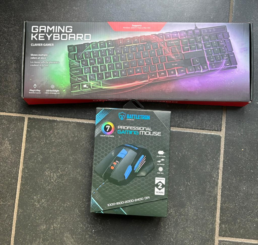 Gaming toetsenbord en gaming muis, Computers en Software, Toetsenborden, Gaming toetsenbord, Ophalen of Verzenden, Zo goed als nieuw