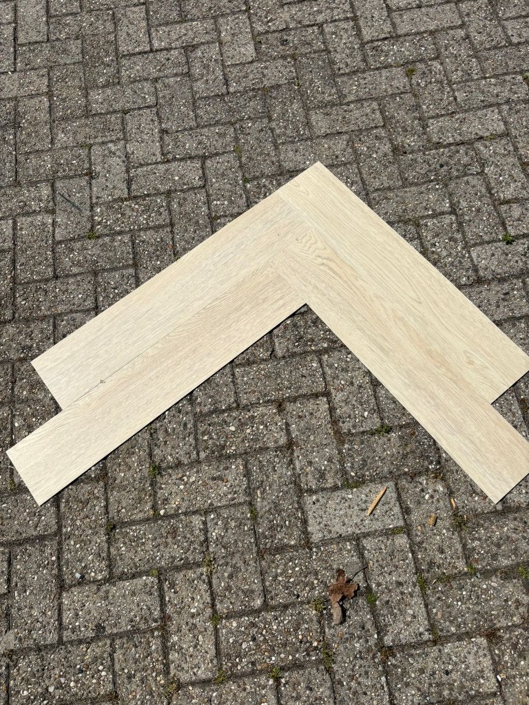 Belakos Terreno Visgraat XL 62 - Partij outlet lijm pvc, Ophalen, PVC Visgraat, 75 m² of meer, Grijs