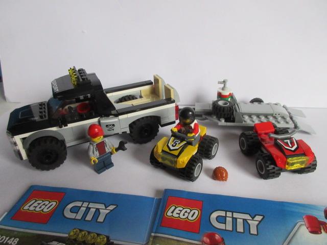 60148 ATV raceteam, pick-uptruck met aanhanger en twee quads, City, Lego, Ophalen of Verzenden, Complete set