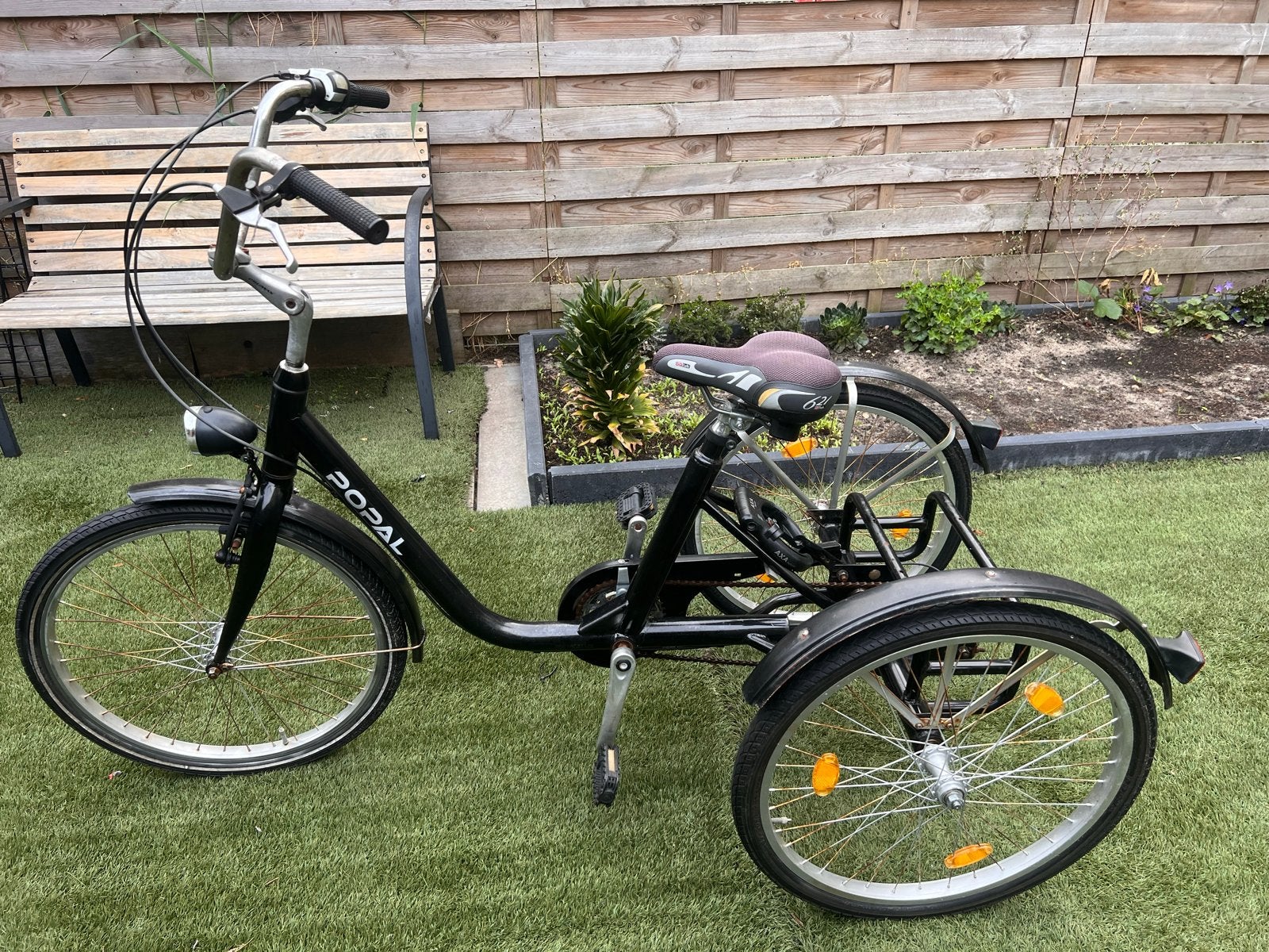 Popal driewieler fiets - Zwart, Gebruikt, Ophalen, Gebruikt, Velgrem