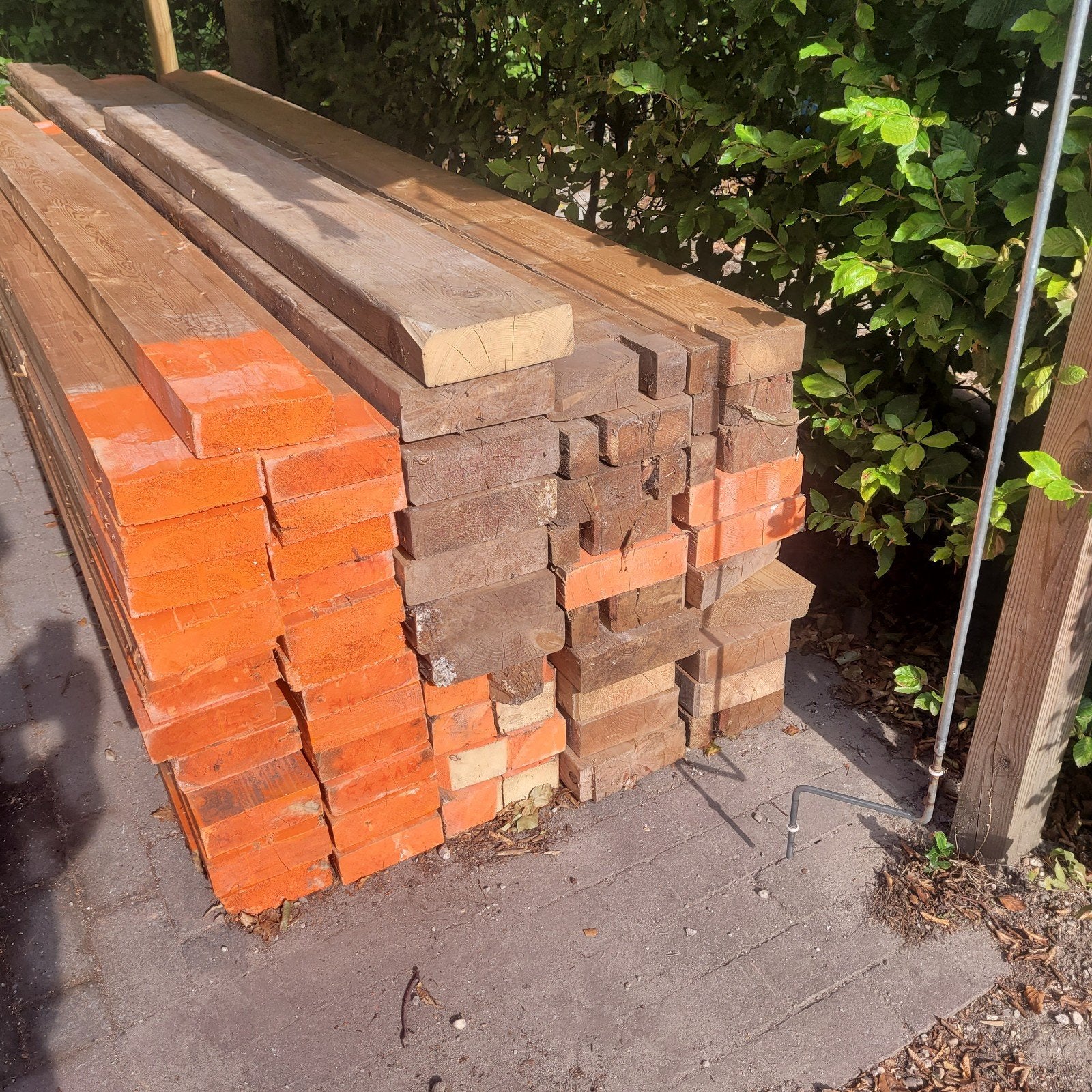 Geschaafde balken: 3 stuks 410cm 22x7. 21stuks 360cm 22x7cm, Doe-het-zelf en Verbouw, Hout en Planken, Gebruikt, Ophalen of Verzenden
