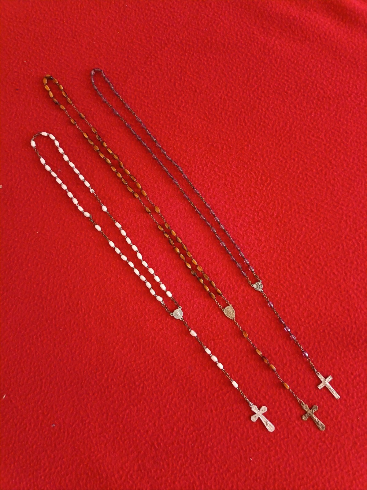 Set van 3 Vintage Rozenkransen - Diverse Stijlen, Ophalen of Verzenden