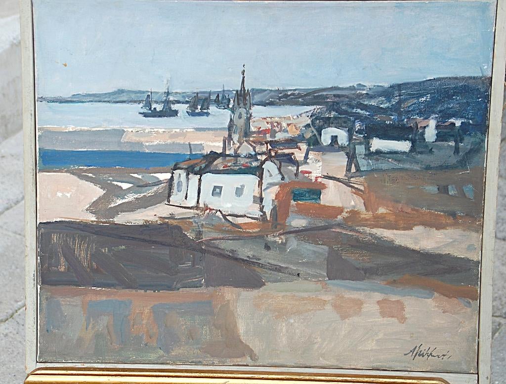 schilderij/ aquarel van Ad Kikkert 1914-1995), Antiek en Kunst, Ophalen of Verzenden