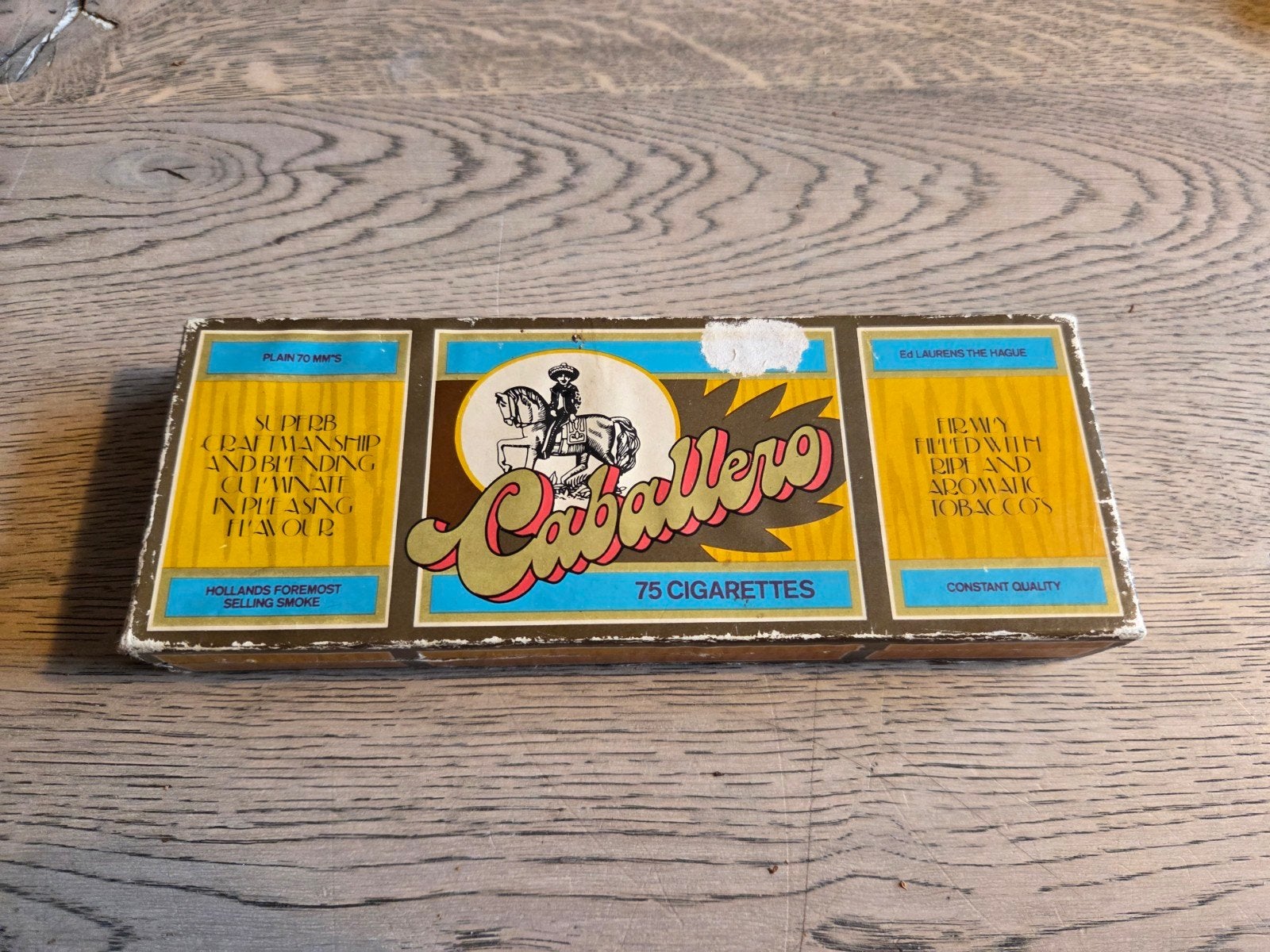 oud leeg caballero doos sigaretten, Ophalen of Verzenden, Gebruikt, Tabaksdoos of Verpakking