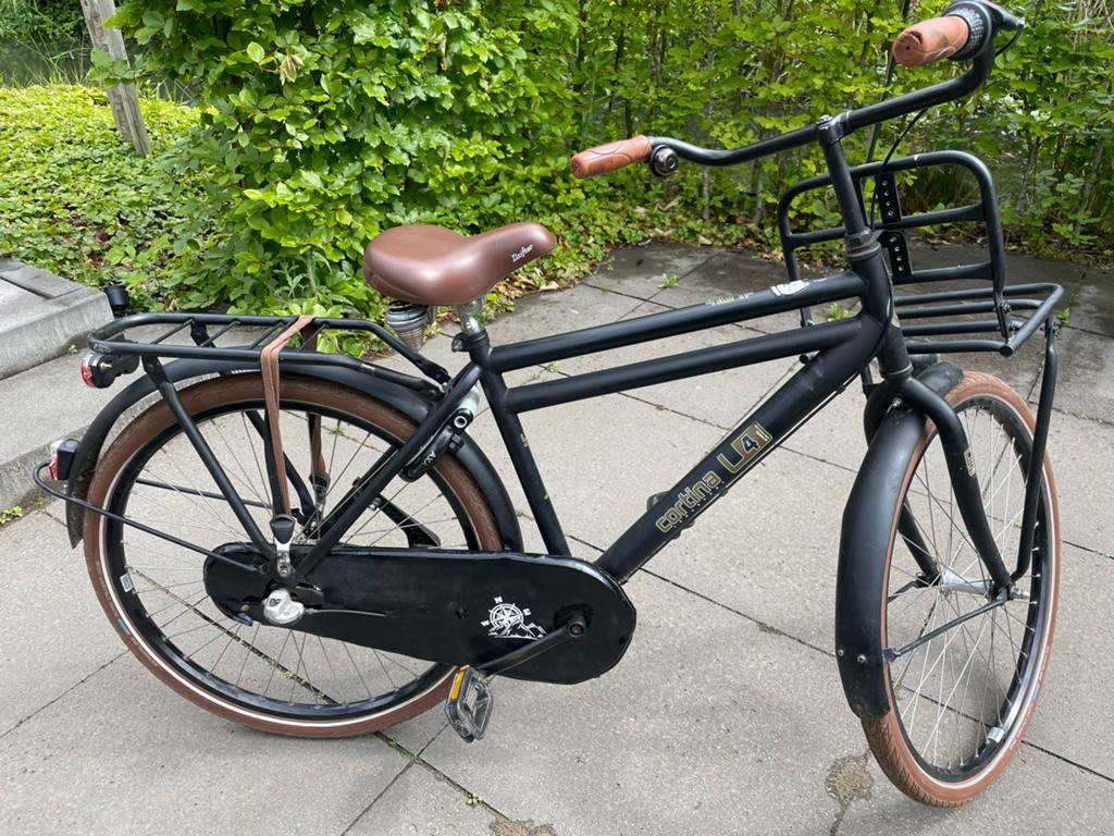 Cortina U4 Transportfiets - Zwart, Gebruikt, Fietsen en Brommers, Ophalen, Gebruikt, 26 inch of meer, Versnellingen