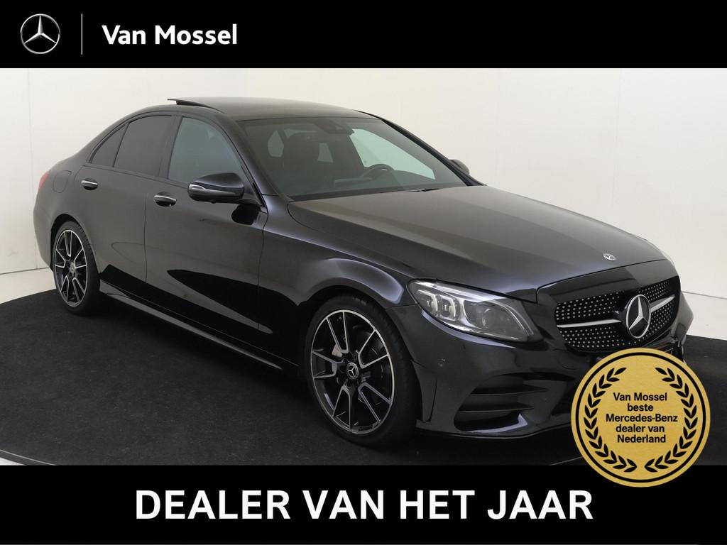 Mercedes-Benz C-klasse 180 Premium Plus Pack /Panoramadak /B, Auto's, Mercedes-Benz, Zwart, Sedan, Kunstmatig leder, 1360 kg