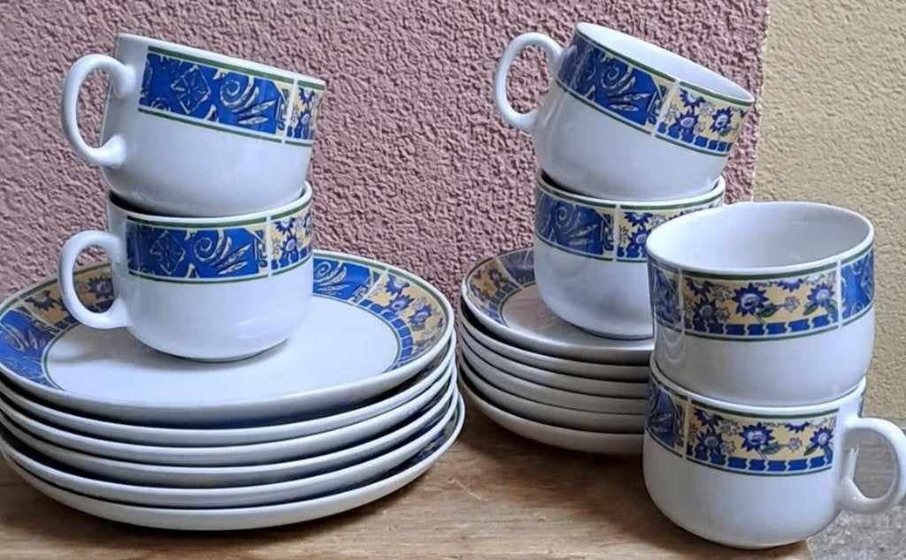 Compleet koffieservies, 18-delig, Antiek en Kunst, Antiek | Servies compleet, Ophalen of Verzenden