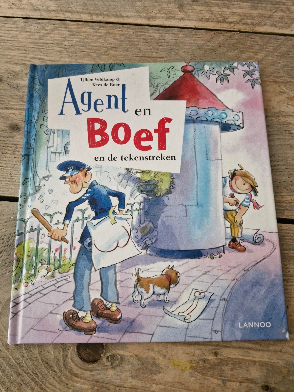 Agent en Boef en de tekenstreken - Prentenboek, Ophalen of Verzenden, Gelezen, Tjibbe Veldkamp & Kees de Boer, 3 tot 4 jaar