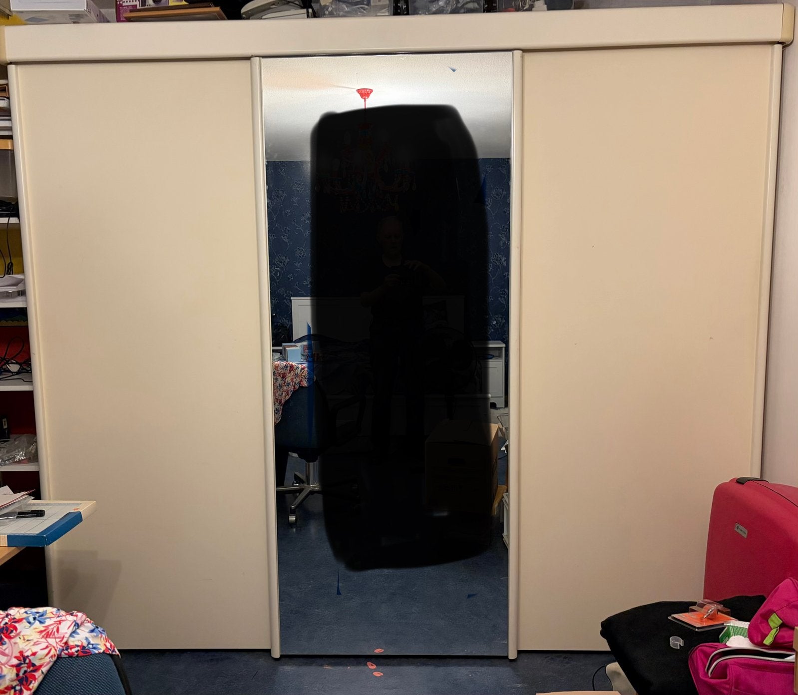 Gratis: 3 schuifdeur spiegel hang/leg kast, Ophalen, Met deur(en), Gebruikt, 200 cm of meer