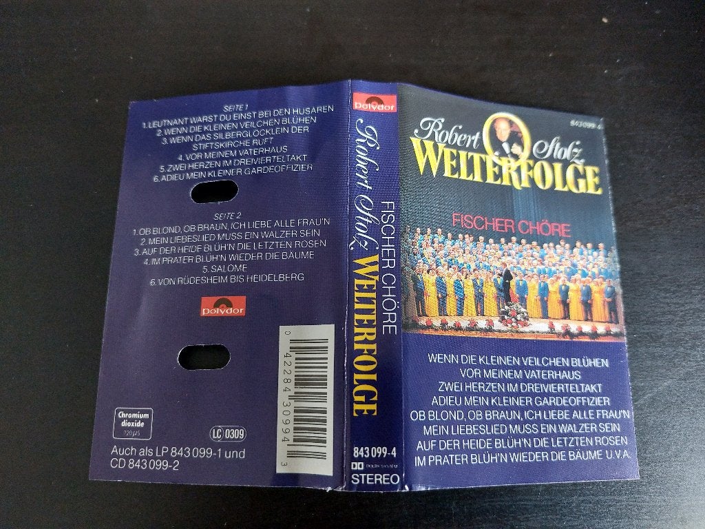 FISCHER CHÖRE - ROBERT STOLZ WELTERFOLGE (MC), Klassiek, 1 bandje, Ophalen of Verzenden, Zo goed als nieuw
