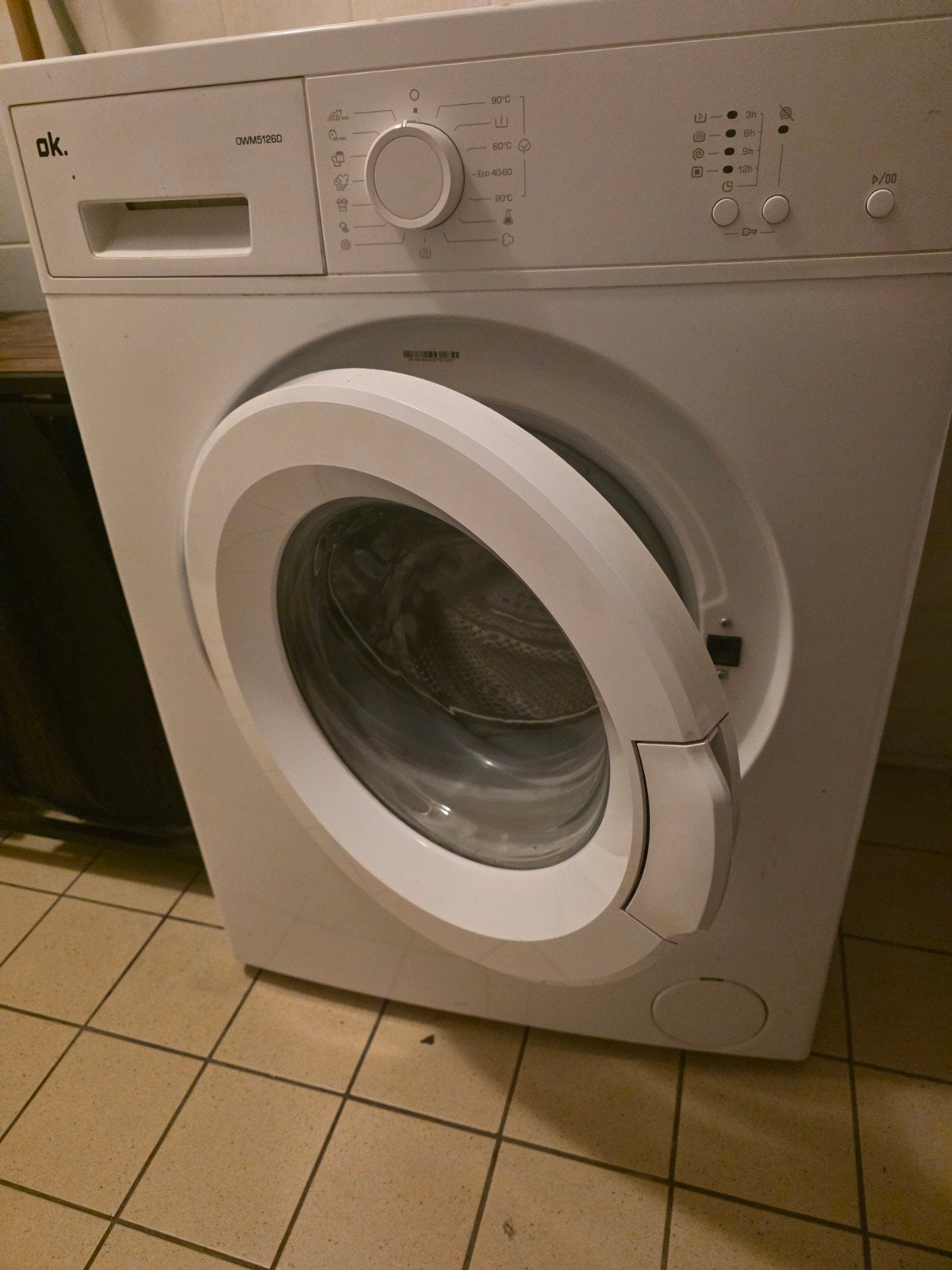 OK. OWM5126D Wasmachine - Gebruikt, Witgoed en Apparatuur, Ophalen, 6 tot 8 kg, Voorlader, 85 tot 90 cm