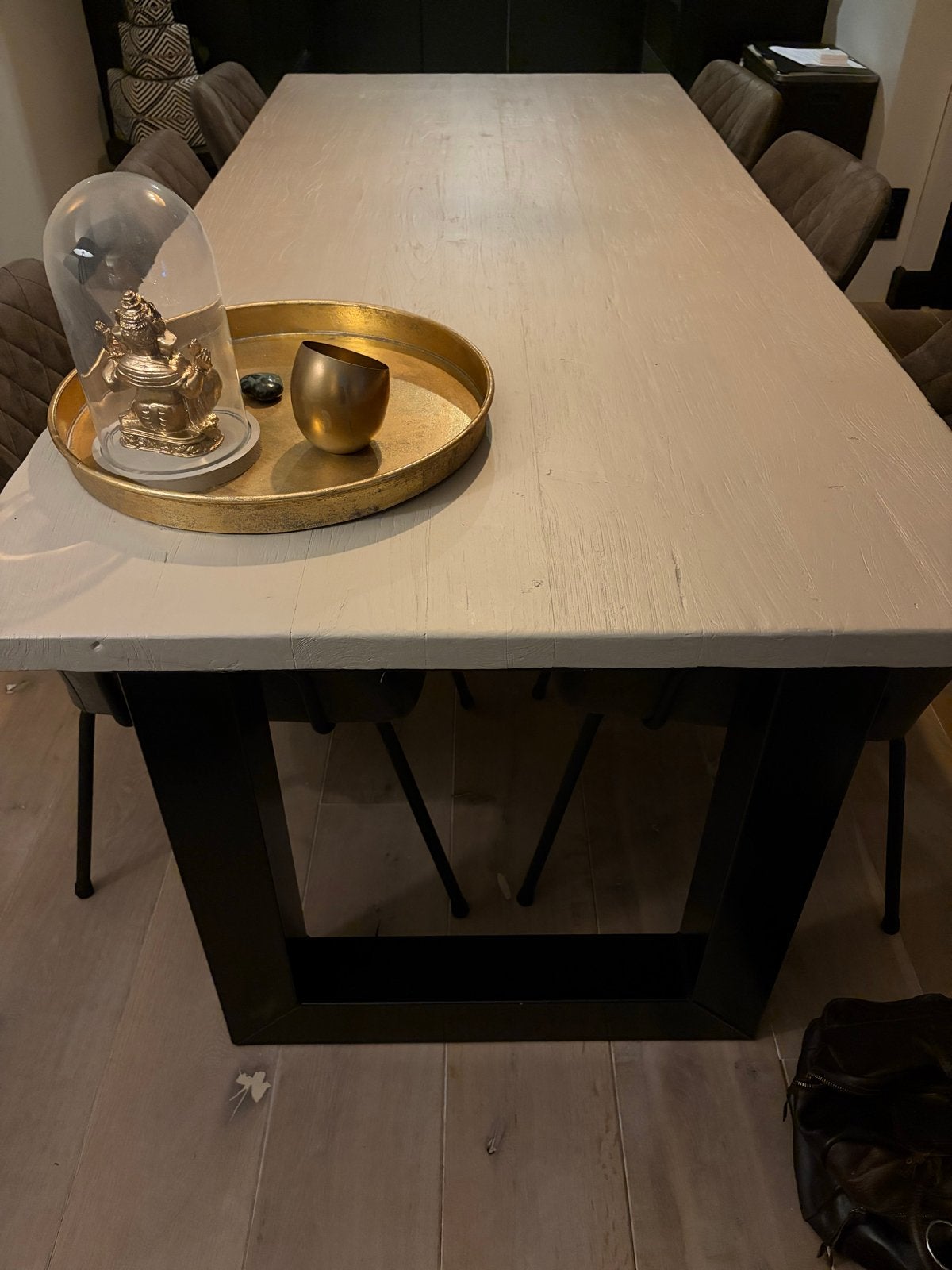 Complete eetkamertafel met stoelen: Toubadour gekocht, Gebruikt, Overige maten, 300 cm of meer, 75 tot 100 cm