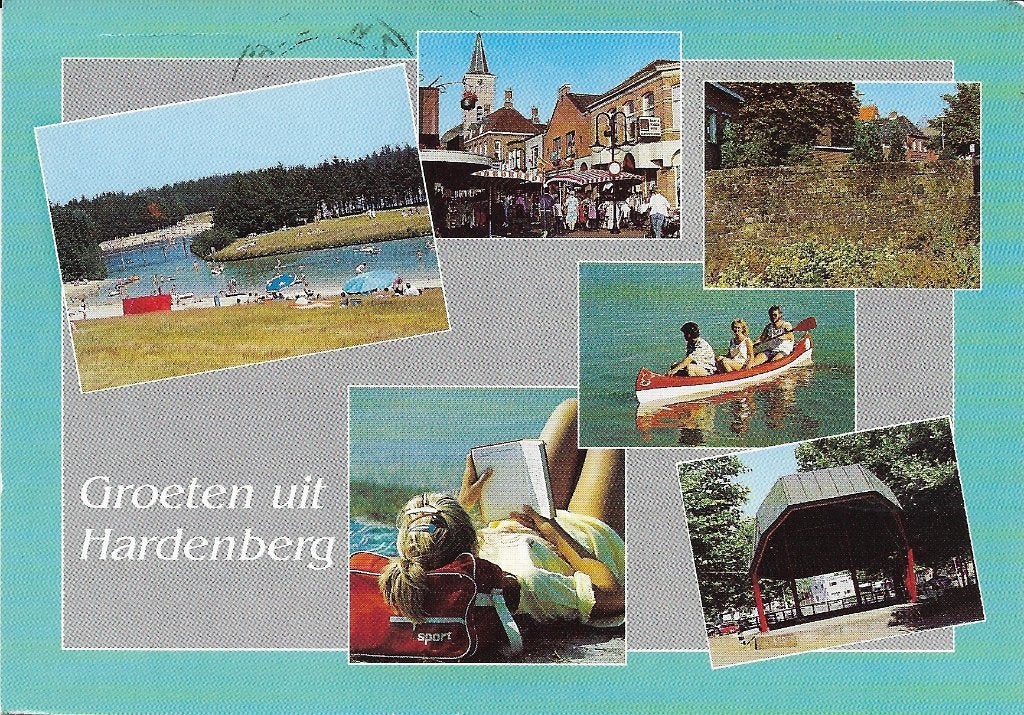 Ansichtkaart  	Rheeze-Hardenberg	De Belten Camping	6-luik, Verzenden, 1960 tot 1980, Gelopen, Overijssel
