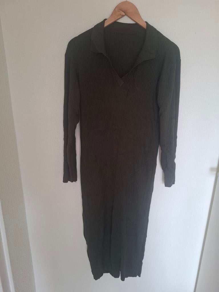 Miljuschka jurk dennegroen, Kleding | Dames, Jurken, Ophalen of Verzenden, Zo goed als nieuw, Maat 46/48 (XL) of groter, Onder de knie