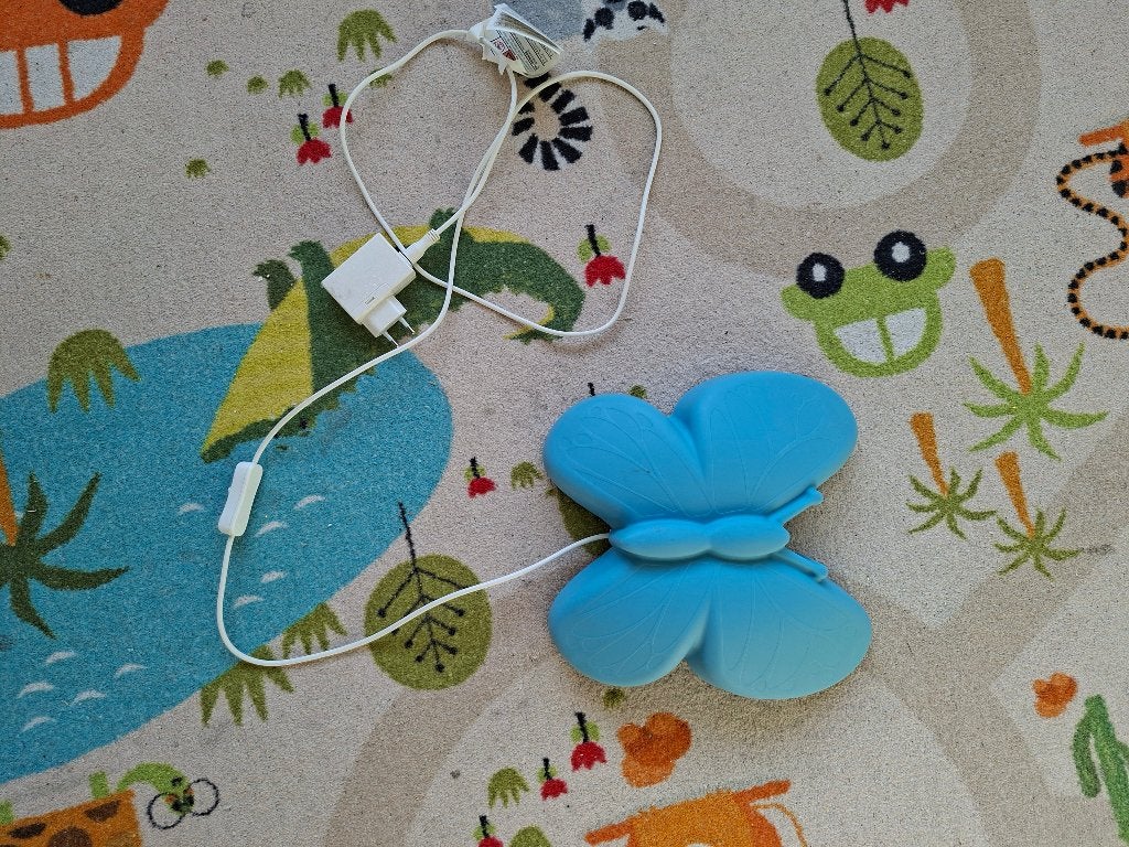 Ikea Upplyst Vlinderlamp blauw, Kunststof, IKEA, Ophalen of Verzenden, Zo goed als nieuw