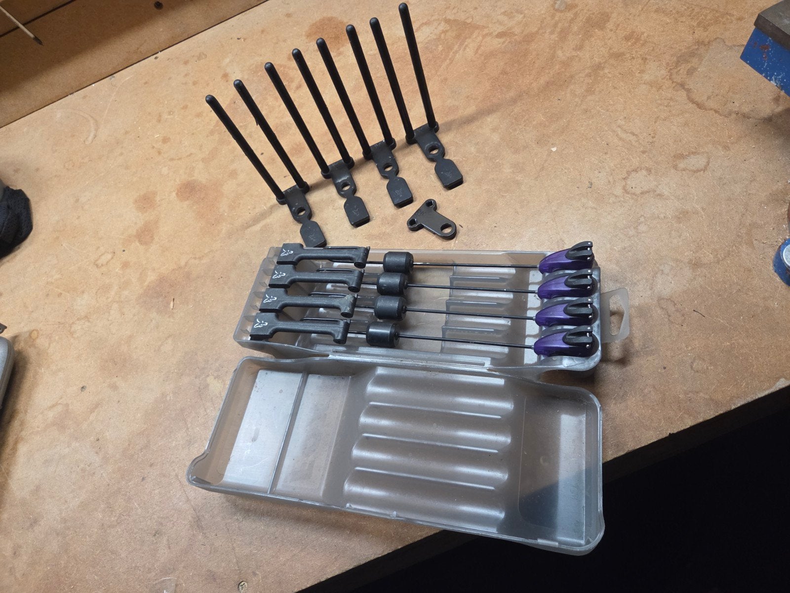 Fox Mk2 Paarse Swinger Set met Snag Ears (1 beschadigd), Ophalen of Verzenden, Gebruikt, Overige typen