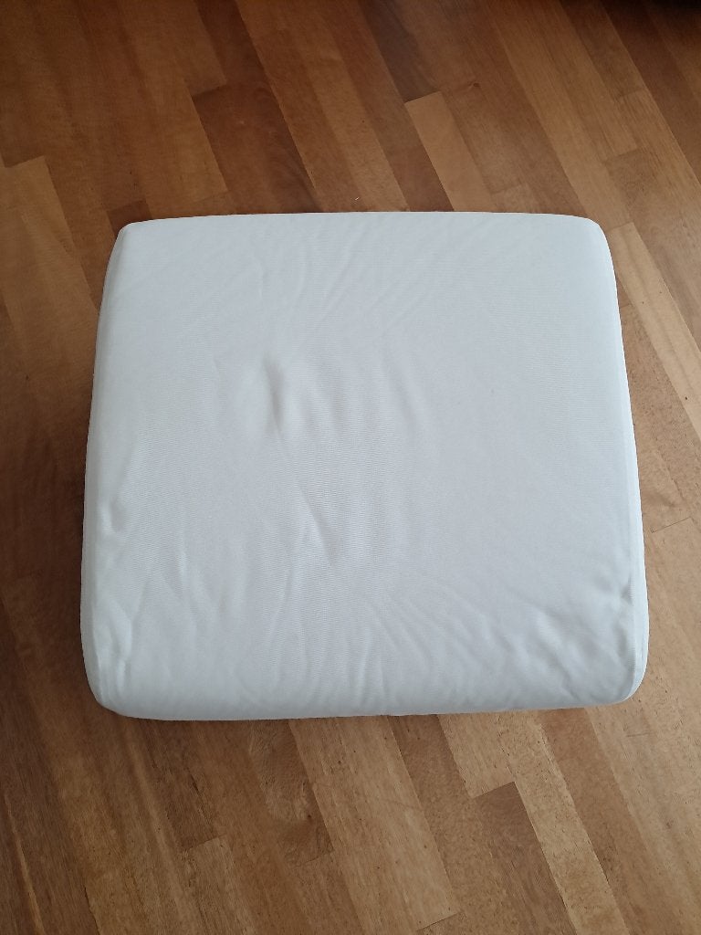 Witte Ikea voetenbank / hocker met afneembare hoes, Ophalen, Gebruikt, Modern, Scandinavisch, Metaal