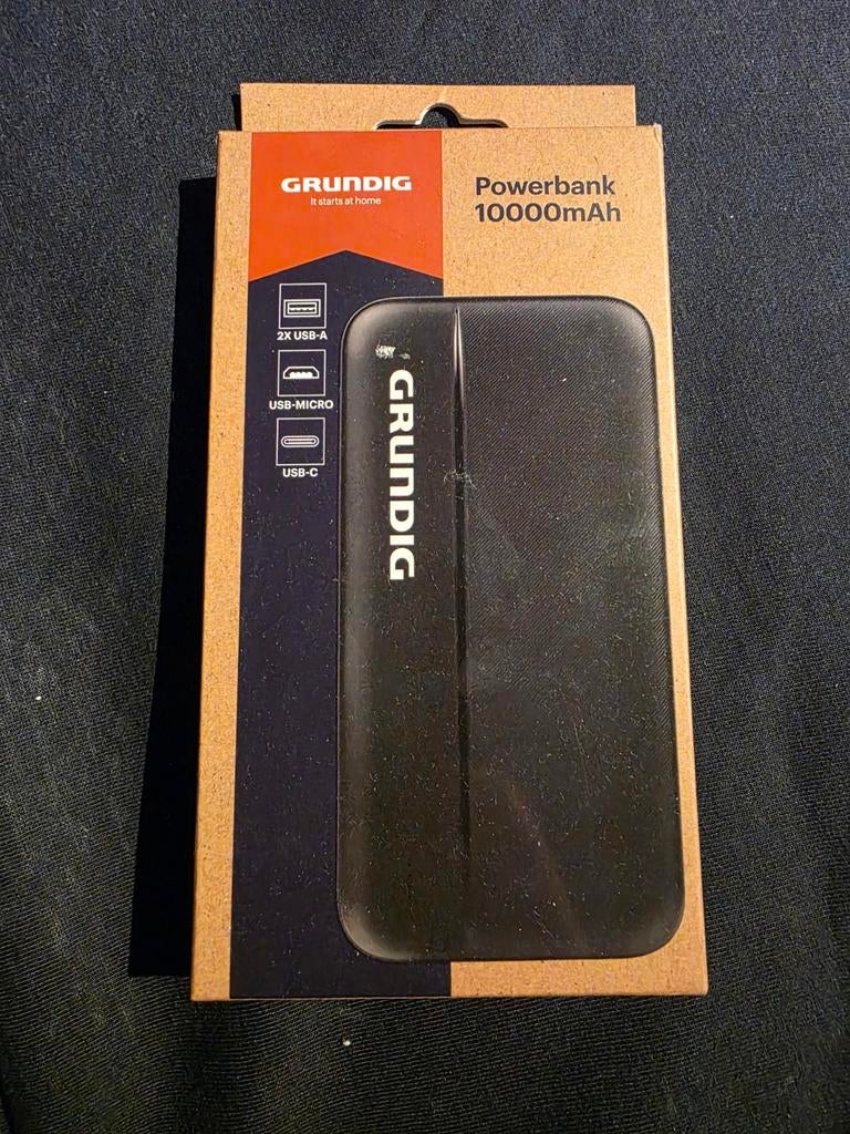 Grundig Powerbank 10000mAh - Nieuw in doos, Thomas-Edison-Platz 3, 63263 Neu-Isenburg, Duitsland, Info@grundig.com, Nieuw, Ophalen of Verzenden