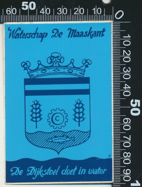 Sticker: Waterschap De Maaskant - Oss (4), Verzenden, Zo goed als nieuw, Dier en Natuur