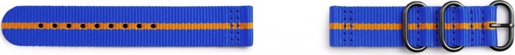 Samsung Nylon bandje 20mm - Blauw/Oranje, Bandje, Madefor@samsung.com, Nieuw, Ophalen of Verzenden