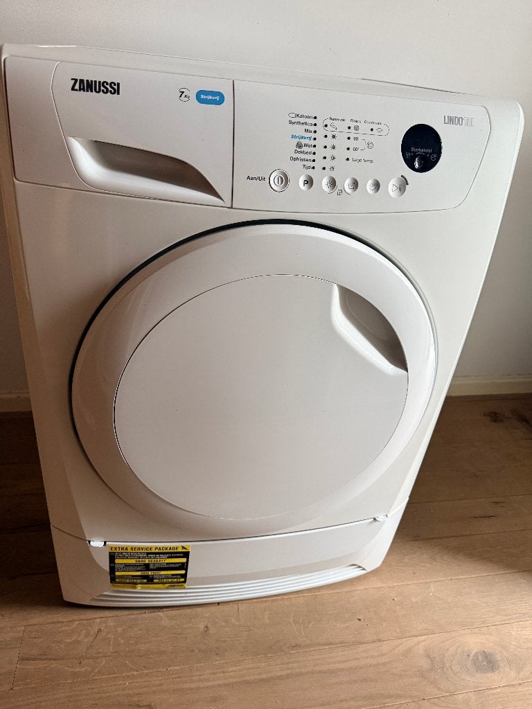 Zanussi wasdroger, Ophalen, 6 tot 8 kg, Gebruikt, Anti-kreukfase