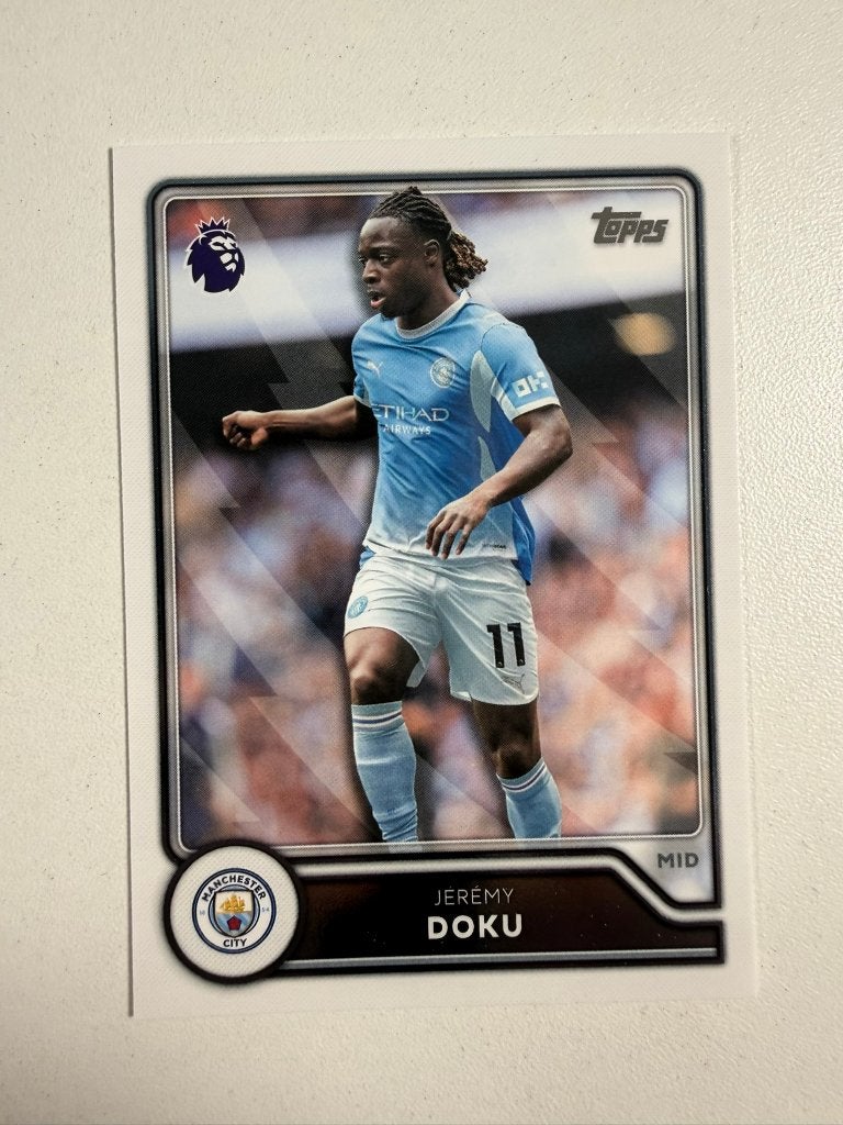 182 Jeremy Doku Topps Premier League 2026-27, Verzamelen, Ophalen of Verzenden, Nieuw, Buitenlandse clubs, Poster, Plaatje of Sticker
