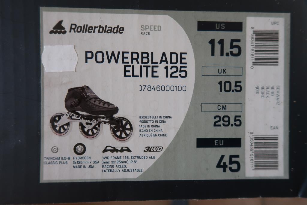 skeelers, speedskates,  maat 45 powerblade elite 125, Sport en Fitness, Skeelers, Heren, Overige typen, Zo goed als nieuw, Ophalen