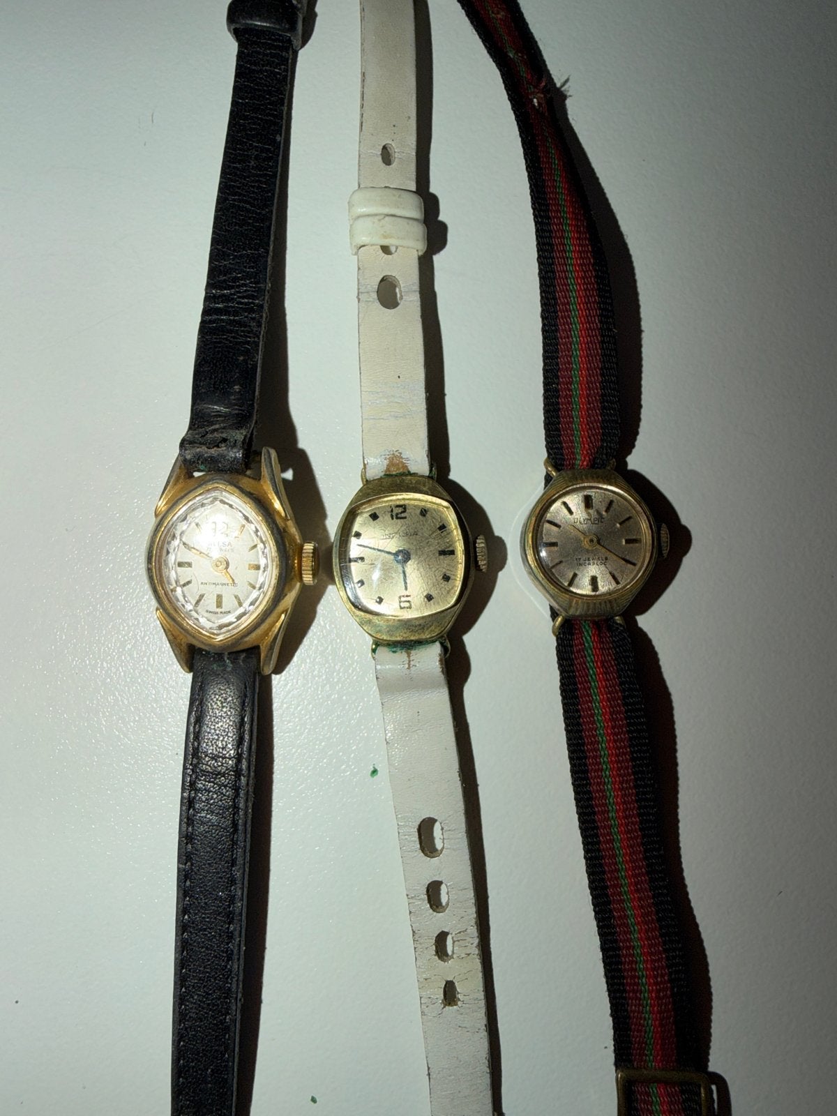Set van 3 Vintage Dameshorloges: Helsa, Indusa, Olympic, Ophalen of Verzenden, Overige materialen, Overige typen