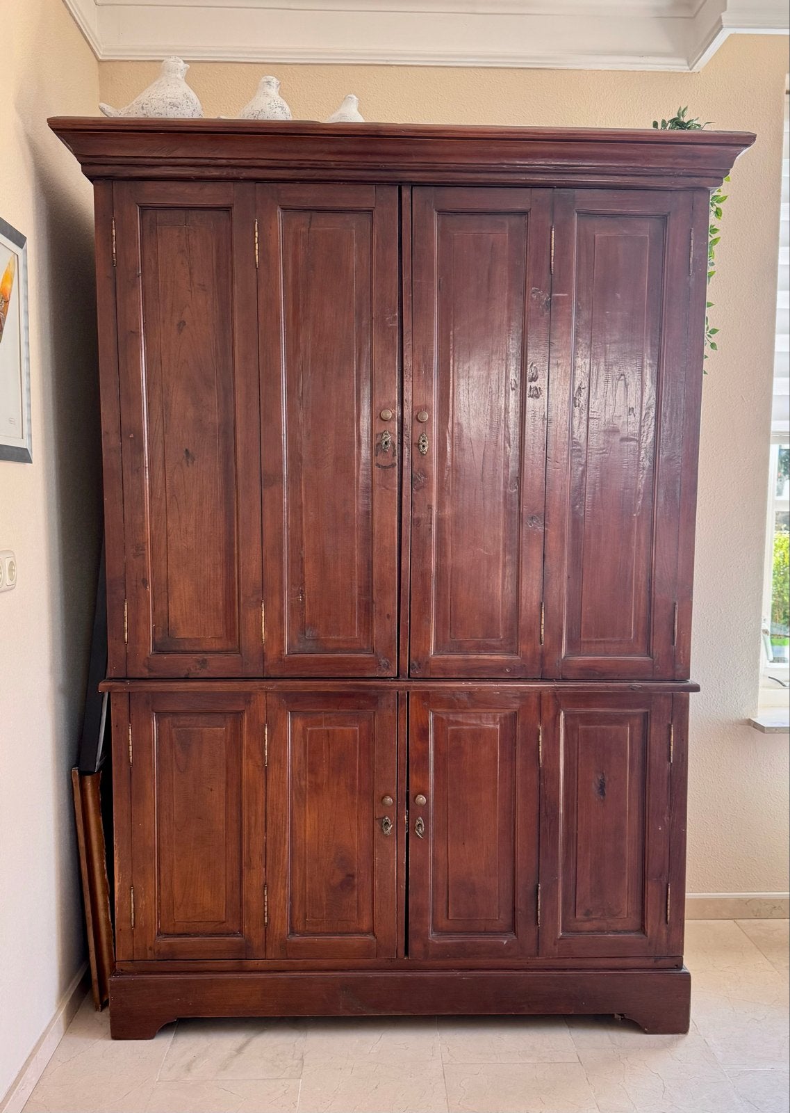 Massief houten ComputerKast Thuiskantoor met toetsenbordlade, Ophalen, Gebruikt, 40 tot 80 cm, 170 cm of meer