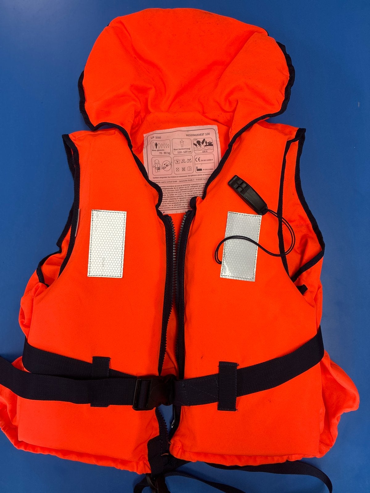 Reddingsvest 100N - Maat 70-90 kg, Borst 110-120 cm, Watersport en Boten, Watersportkleding, Ophalen, Gebruikt, Dame of Heer, Reddingsvest of Zwemvest