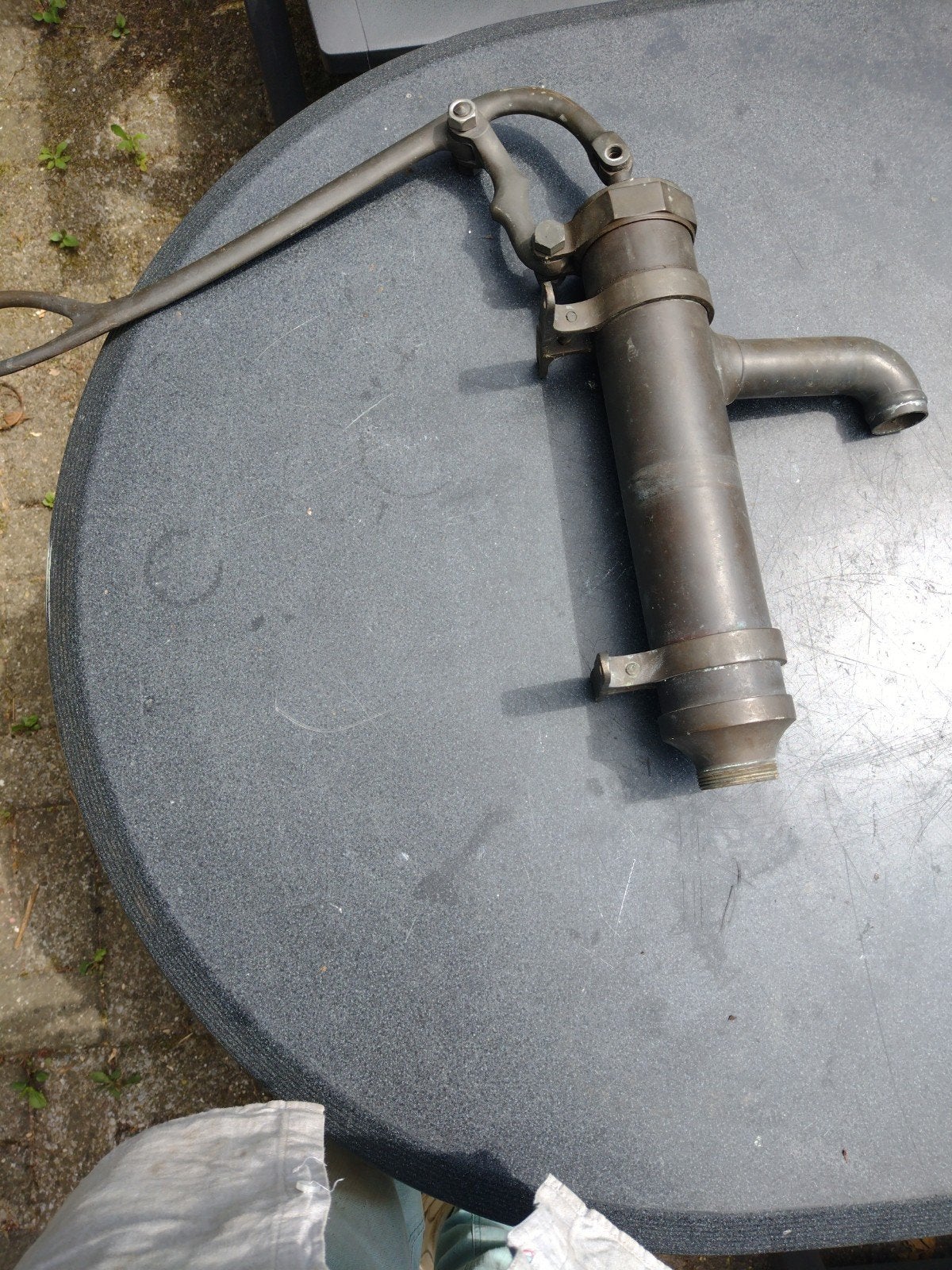 Handpomp messing en ijzer, Ophalen of Verzenden, Gebruikt
