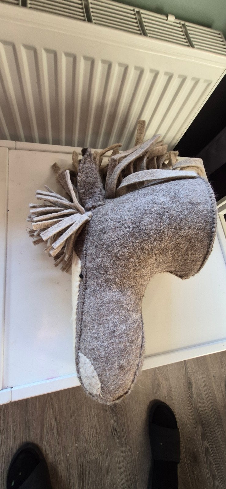 Decoratief paardenhoofd om op te hangen, Ophalen, Gebruikt, Overige stijlen, Grijs
