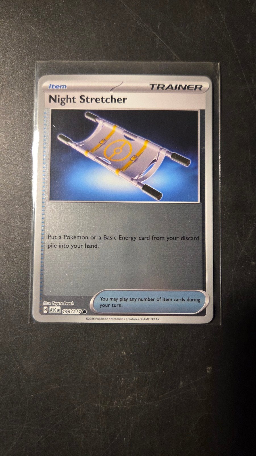 Pokémon TCG: Night Stretcher 196/217 (Ascended Heroes), Verzenden, Zo goed als nieuw, Losse kaart