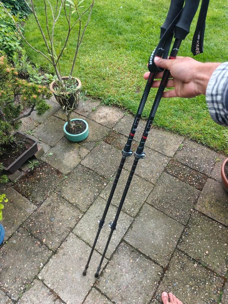 Lichtgewicht carbon fiber telescoop wandelstokken 210g, Ophalen of Verzenden, Zo goed als nieuw, Wandelstok