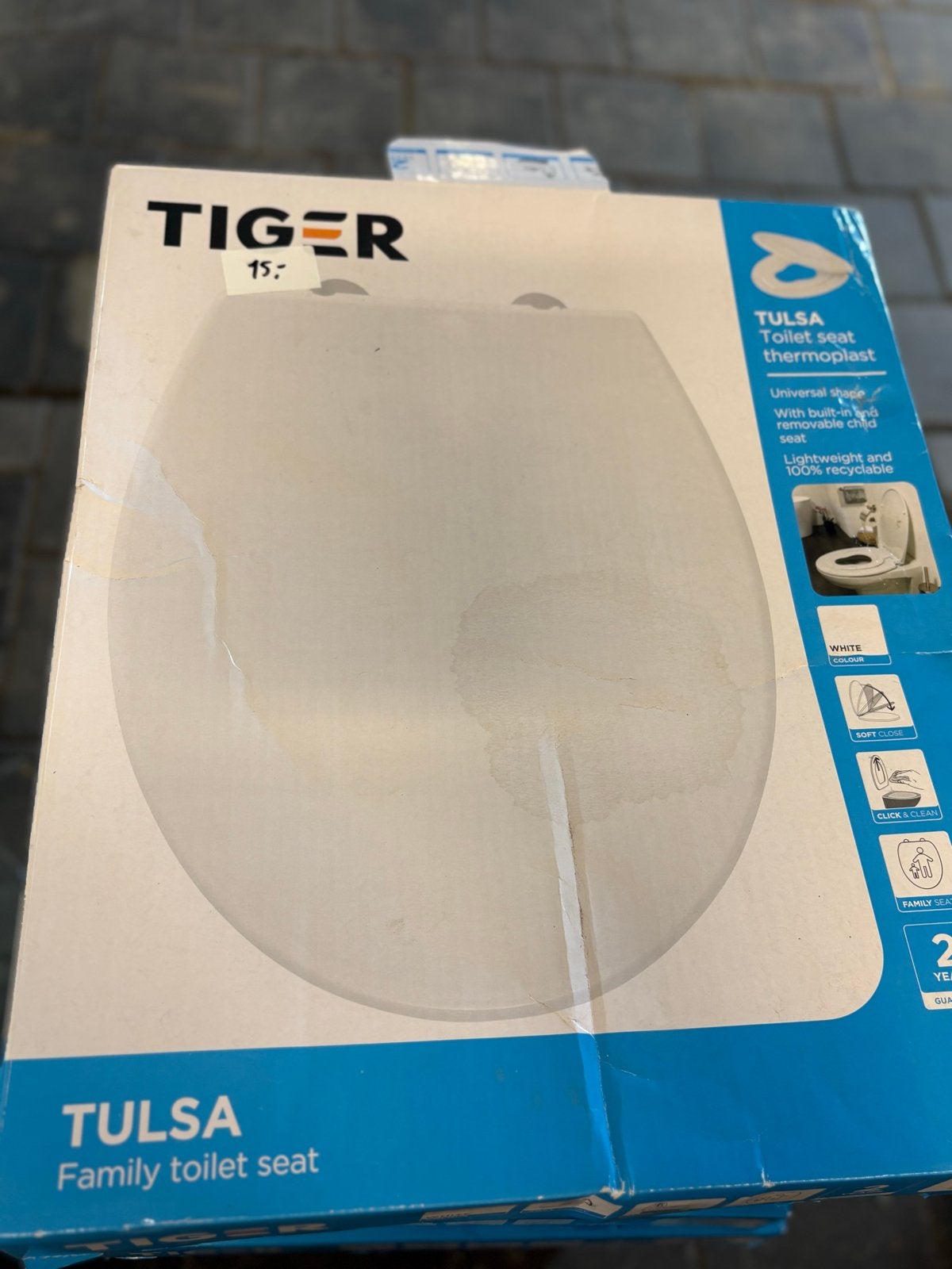 Tiger TULSA Toiletzitting Thermoplast Wit - Nieuw, Ophalen, Nieuw, Toilet