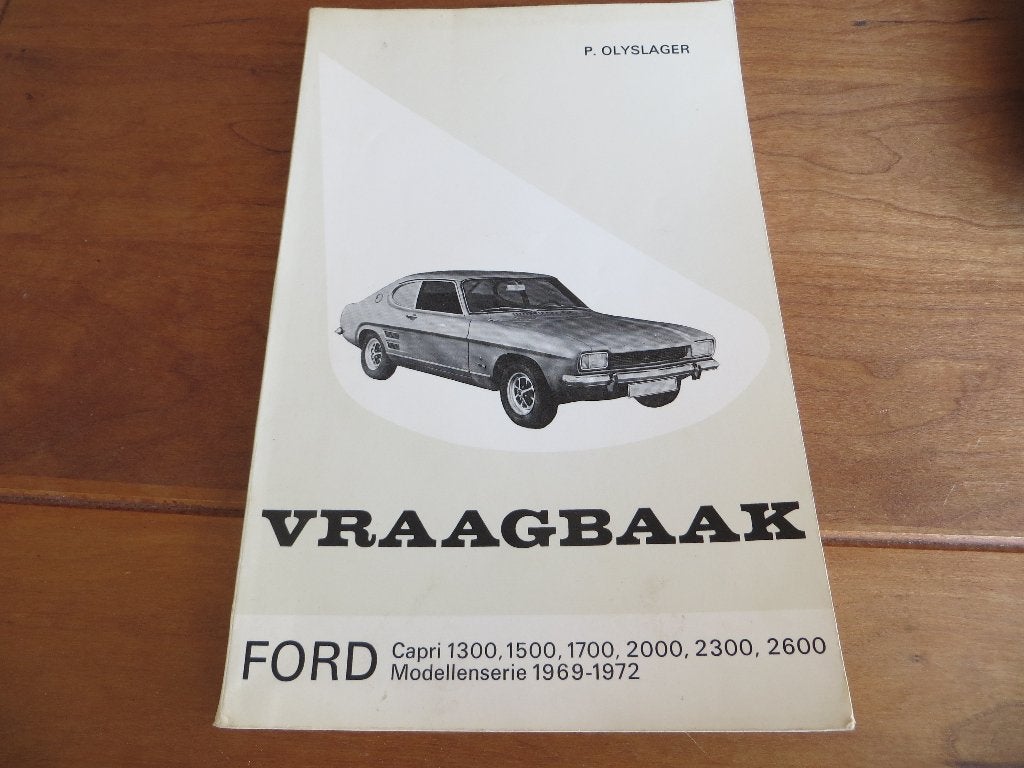 Vraagbaak Ford Capri 1300 t/m Capri 2600 V6 1969 -1972 mooi!, Ophalen of Verzenden