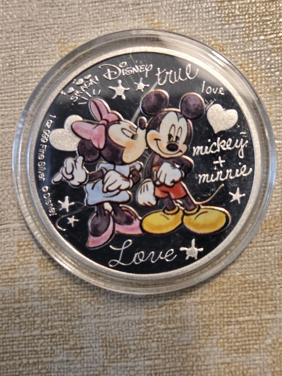 Disney Mickey & Minnie True Love Zilveren Munt 2020, Ophalen of Verzenden, Zuidoost-Azië, Losse munt