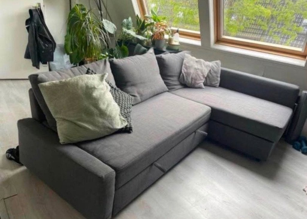 IKEA Friheten hoekbank slaapbank met opberger, Ophalen, Gebruikt, Tweepersoons, 140 cm