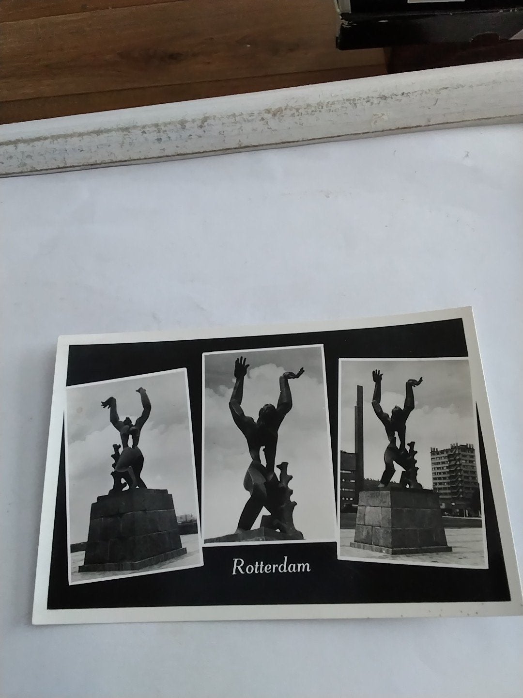 Oude ansichtkaart Rotterdam - Het verwoeste hart 1954, Ophalen of Verzenden, 1940 tot 1960, Gelopen, Zuid-Holland