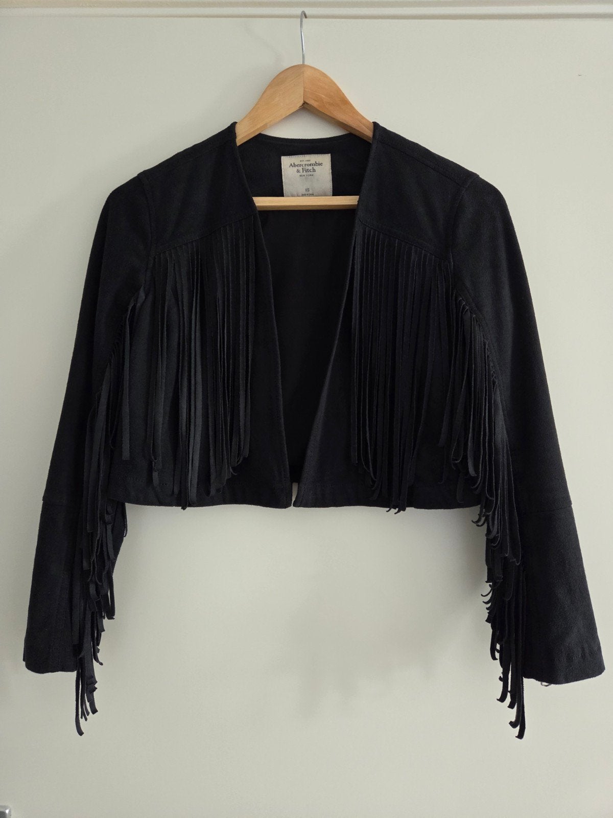 Jasje vest cowboy franje Abercrombie & Fitch, Zwart, Nieuw, Ophalen of Verzenden, Jasje