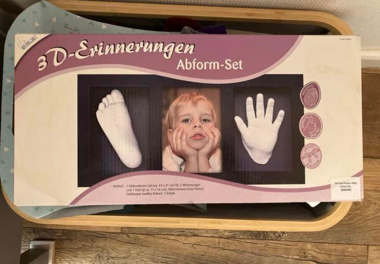 3D-Herinneringen Afvorm-Set - Voet & Handafdruk Baby, Ophalen, Nieuw, Kraamcadeau