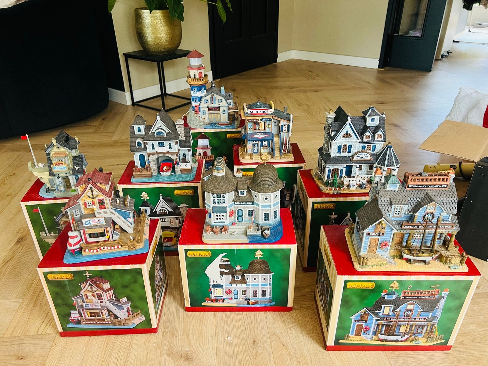 LEMAX KERST HUISJES STRAND THEMA, Ophalen, Zo goed als nieuw
