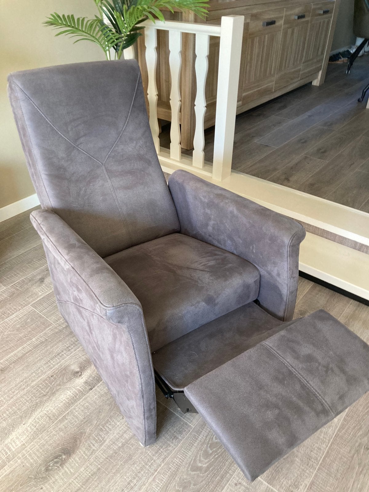 Fauteuil grijs merk montel, Ophalen, Zo goed als nieuw, 75 tot 100 cm, 50 tot 75 cm