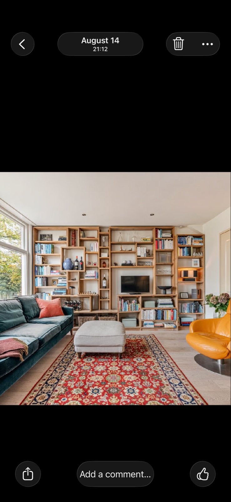Unieke massief houten boekenkast (Rietveld Academie), Ophalen, Met plank(en), Gebruikt, 200 cm of meer