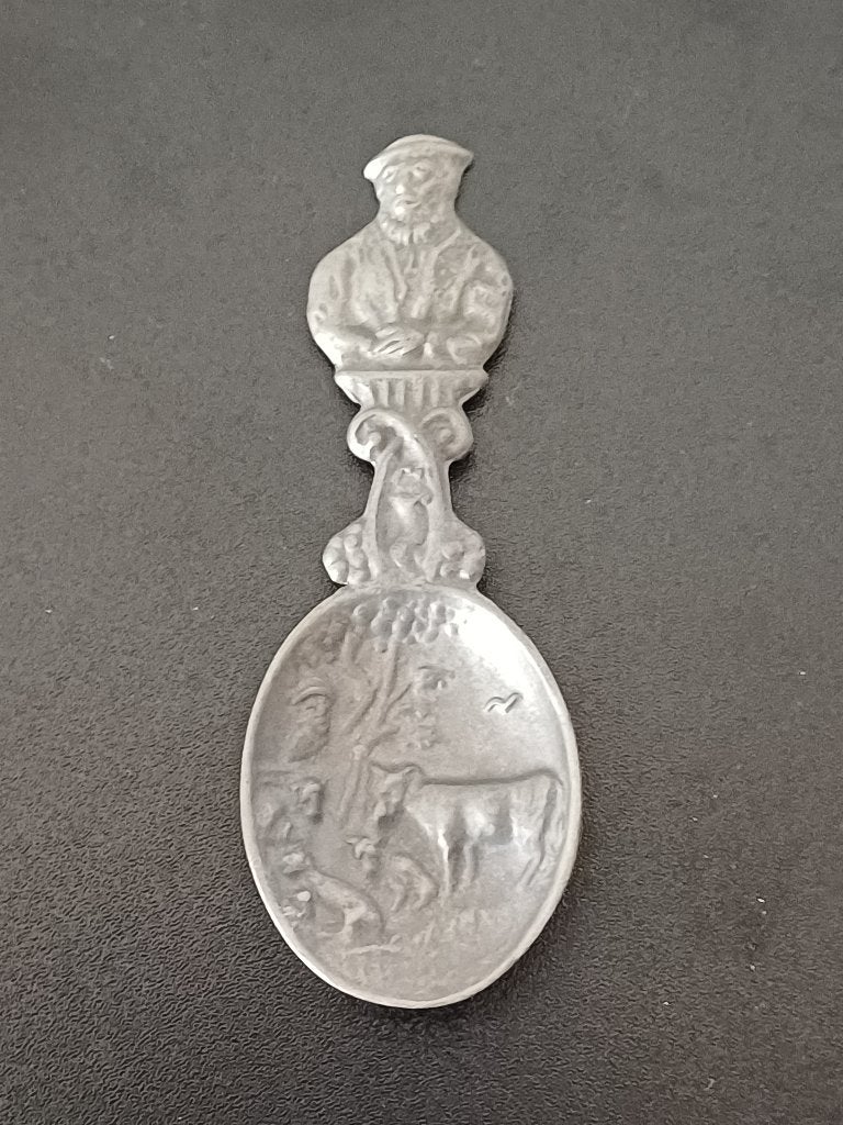 Oud Hollands Handwerk Tinnen Lepel - Rio Tiel Holland, Antiek en Kunst, Ophalen of Verzenden
