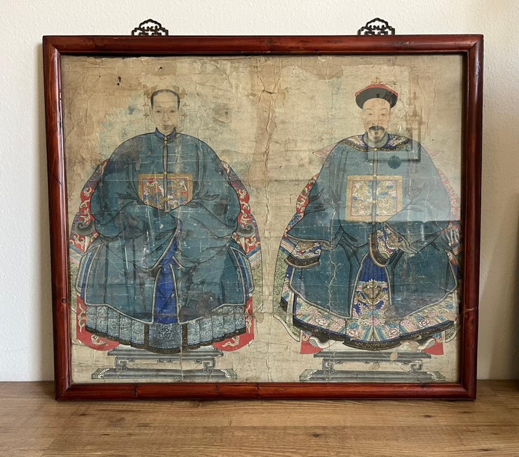 Chinees voorouderportret 19de eeuw origineel, Ophalen
