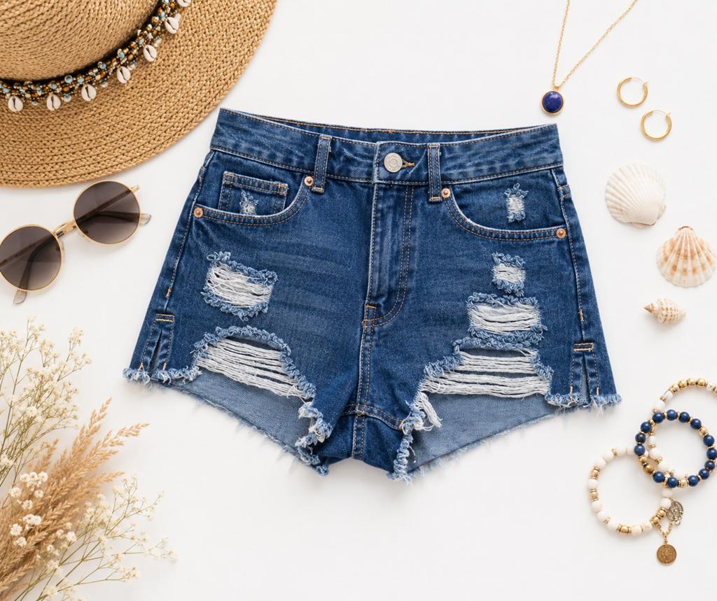 New Yorker denim shorts spijkerbroek met hoge taille maat xs, Blauw, On-line, New Yorker, Zo goed als nieuw