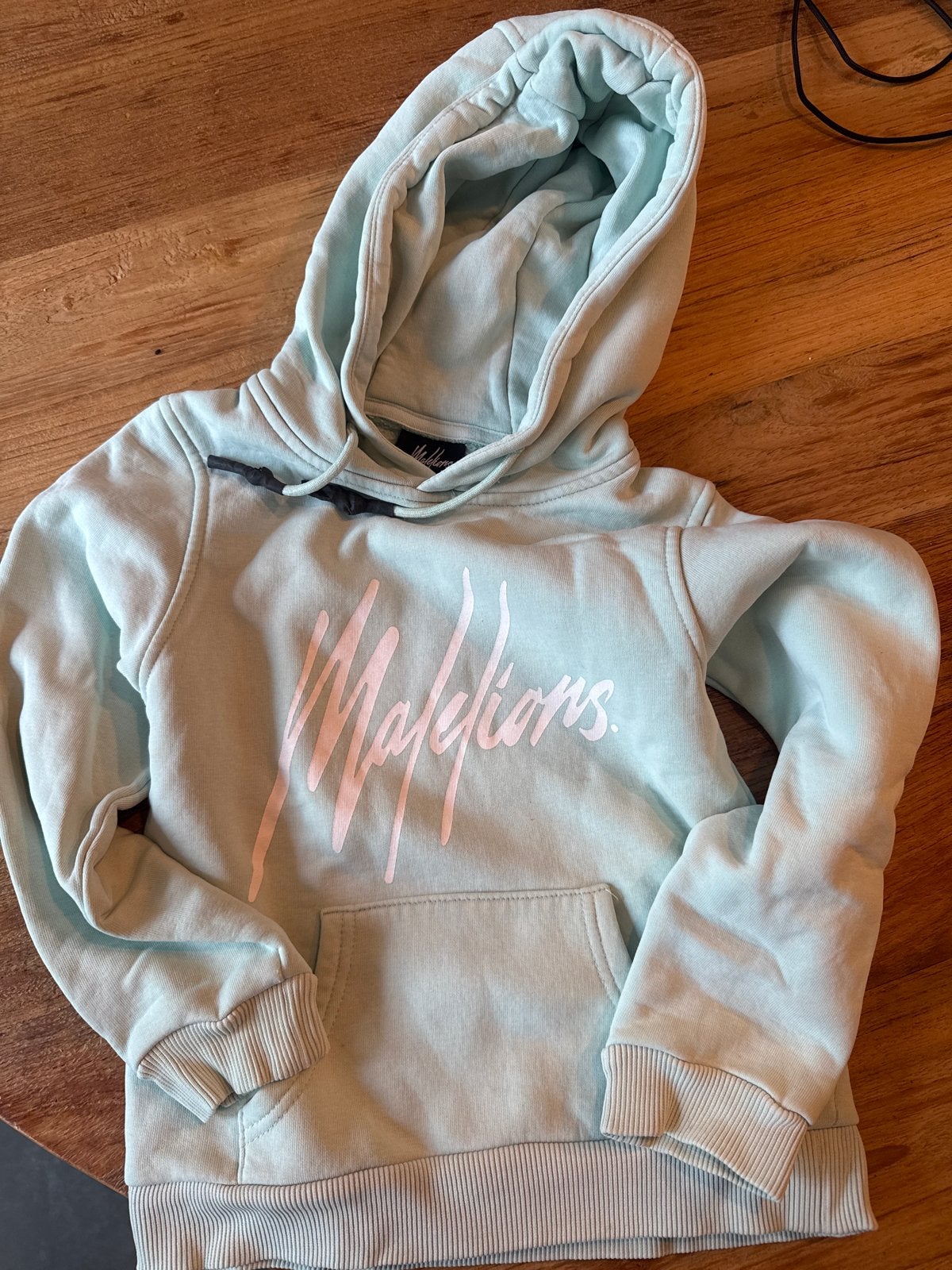 Malelions hoodie lichtblauw maat 8-Y, Verzenden, Zo goed als nieuw, Jongen of Meisje, Trui of Vest