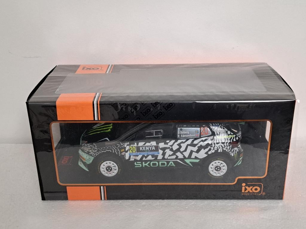 Skoda Fabia RS Rally2 Safari Kenia Solberg IXO 1/18 NIEUW, Ophalen of Verzenden, Nieuw, Auto, Overige merken